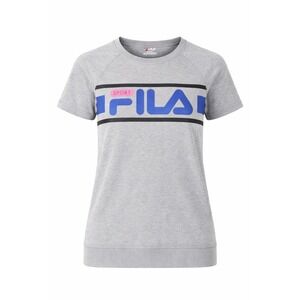 FILA Sport Logo Sweatshirt Womens XS Gray Short Sleeve Crewneck Pullover